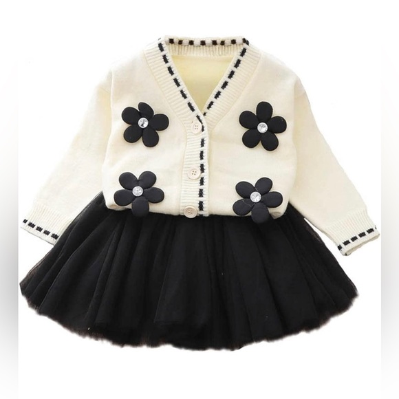 Ruffles Mini Skirt Outfits Fall Winter Clothes Set 2pcs - Picture 1 of 3